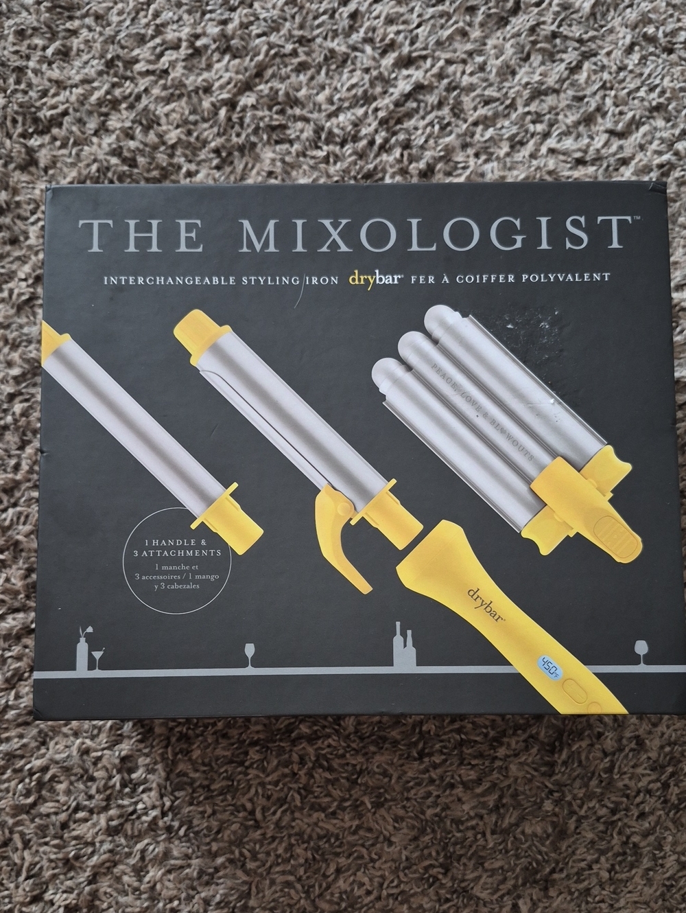 Drybar The Mixologist Interchangeable Styling Iron - Yellow and Silver - Picture 1 of 4